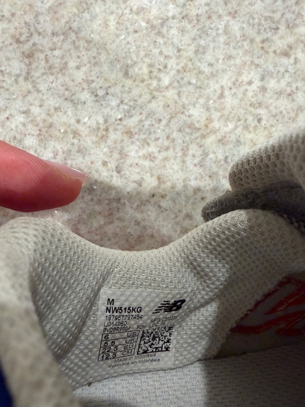 New Balance Kids Gray Sneakers with Blue and Red Accents - Picture 4 of 4